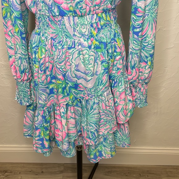 Lilly Pulitzer Christiana Multi In Full Bloom Smocked Stretch Dress - Picture 6 of 12